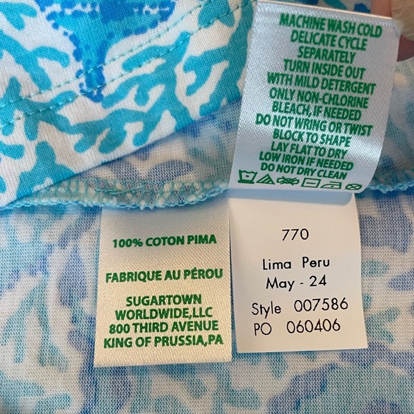 *NWT* Lilly Pulitzer Etta V-Neck Short Sleeve Dress Resort White Goombay Grooves - Picture 12 of 16